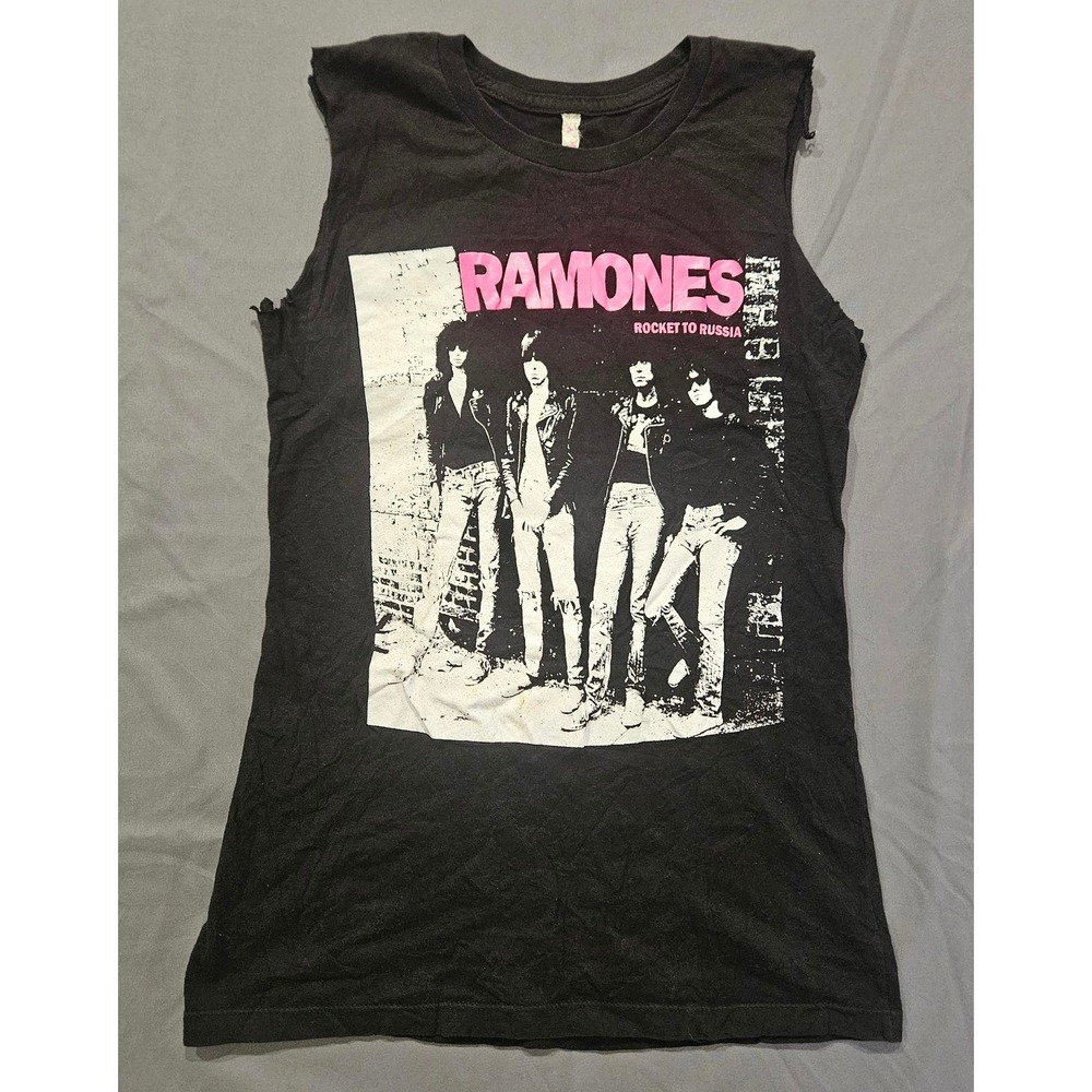 VTG Alstyle Ramones Tank Top Women Small Good Rocket to Russia Punk Rock Tee